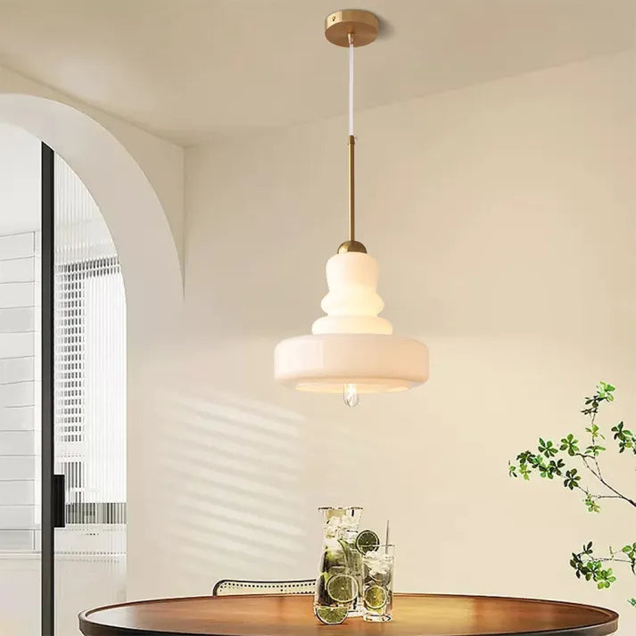 Gourd Glass Pendant Light in Bauhaus Style