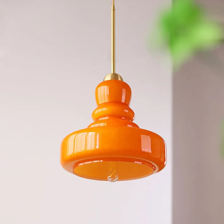 Gourd Glass Pendant Light in Bauhaus Style