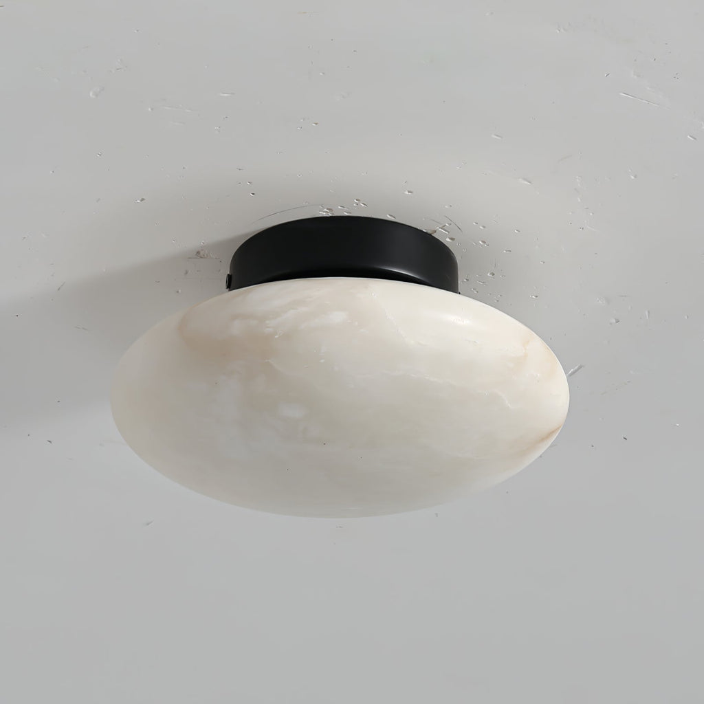 Oval Ceiling Light in Alabaster