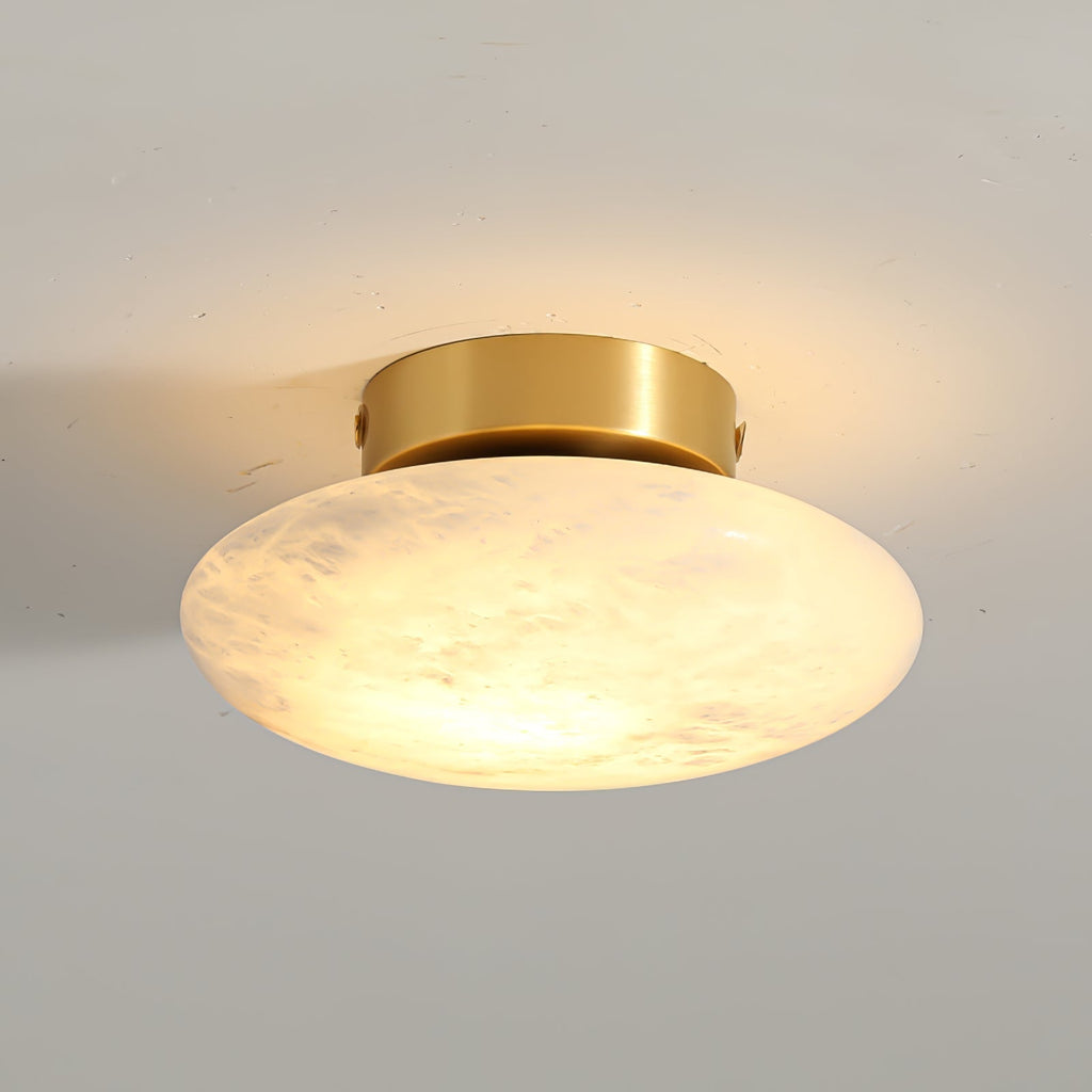 Oval Ceiling Light in Alabaster