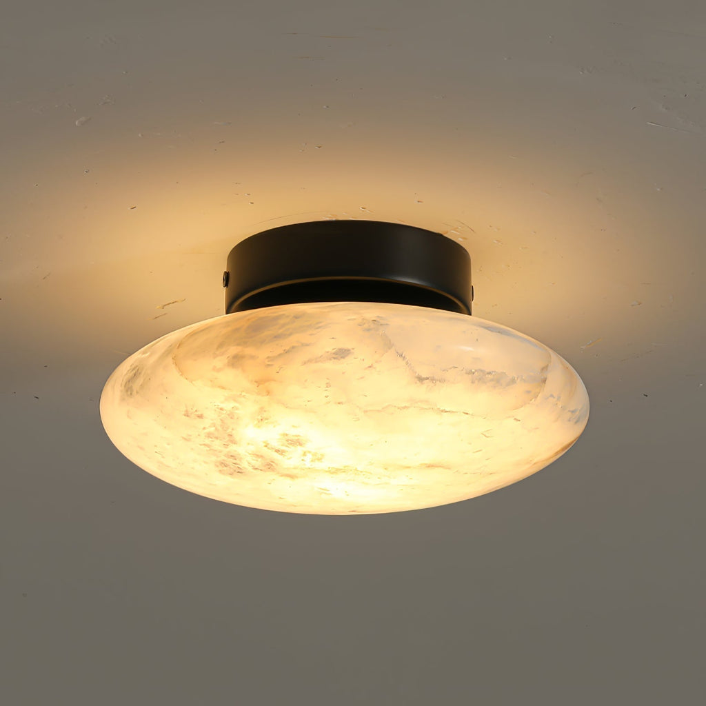 Oval Ceiling Light in Alabaster