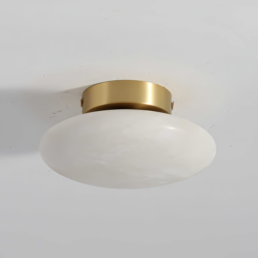 Oval Ceiling Light in Alabaster
