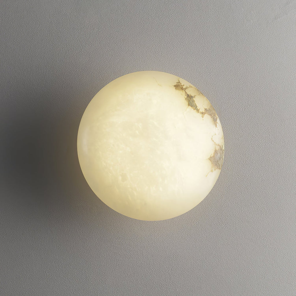 Oval Ceiling Light in Alabaster