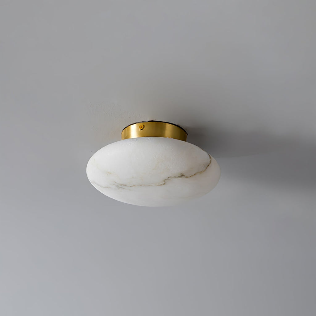 Oval Ceiling Light in Alabaster