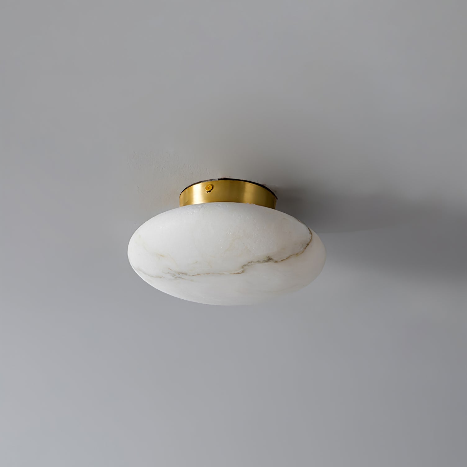 Oval Ceiling Light in Alabaster