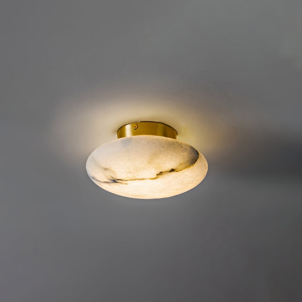 Oval Ceiling Light in Alabaster