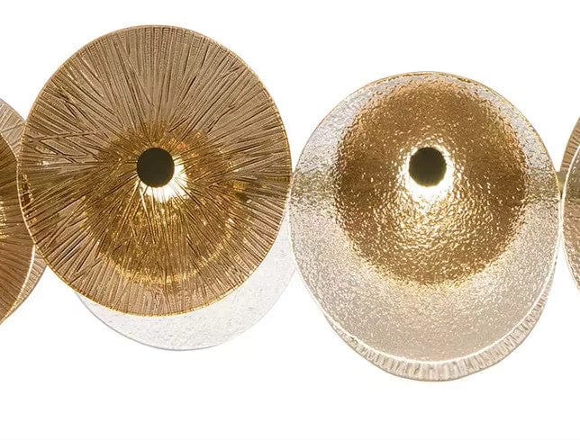 Bellara Circular Glass Chandelier In Gold