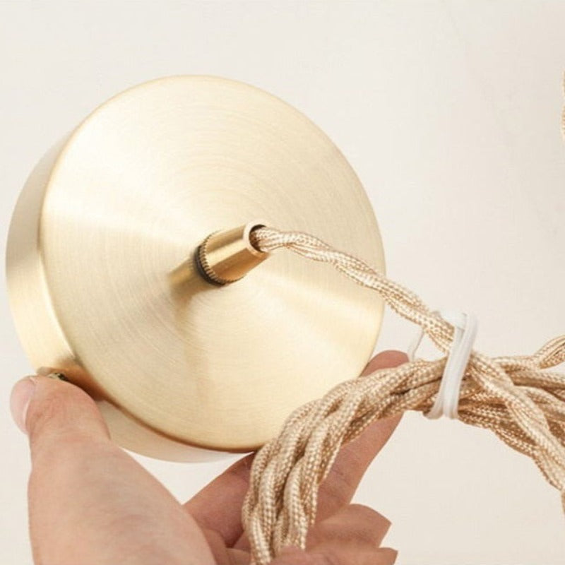 Antique Style Crystal and Glass Stone Pendant Chandelier