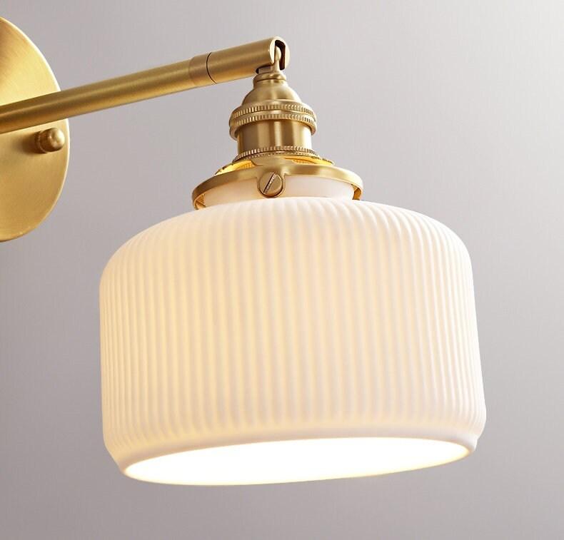 Maribel | Egg-Shaped Ribbed Ceramic Wall Light - Bulb Included