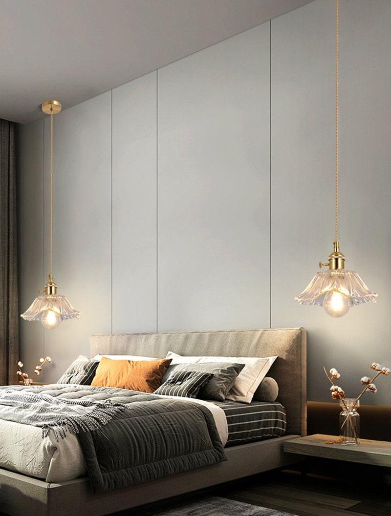 Lumenia | Frosted Glass Camellia Flower Pendant Light, Vintage Style, LED Bulb Included