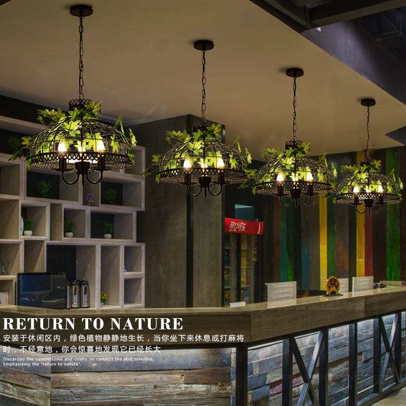 Thornwell Vintage Iron Cage Chandelier