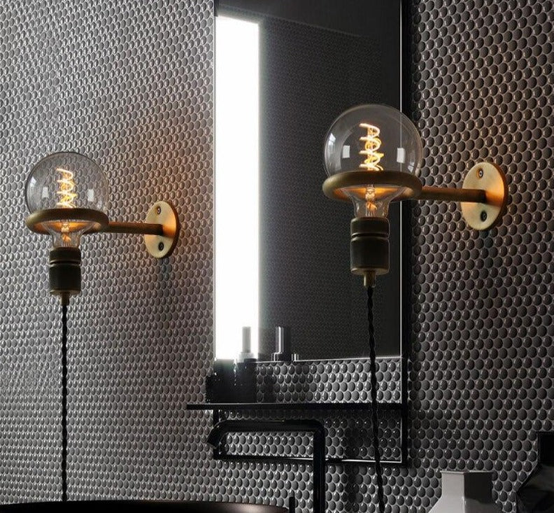 Harrow Vintage Industrial Plug-In Wall Sconce